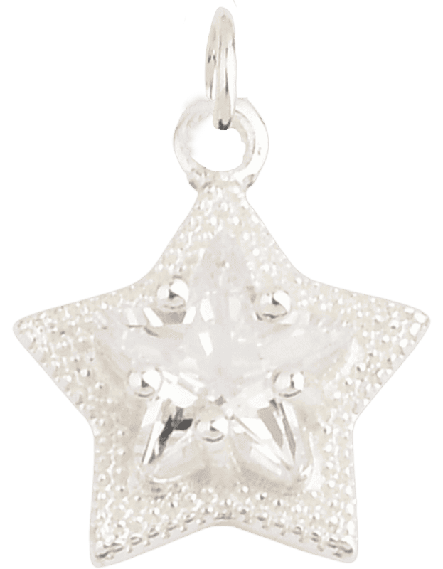 Pave Star Charm bead 15mm